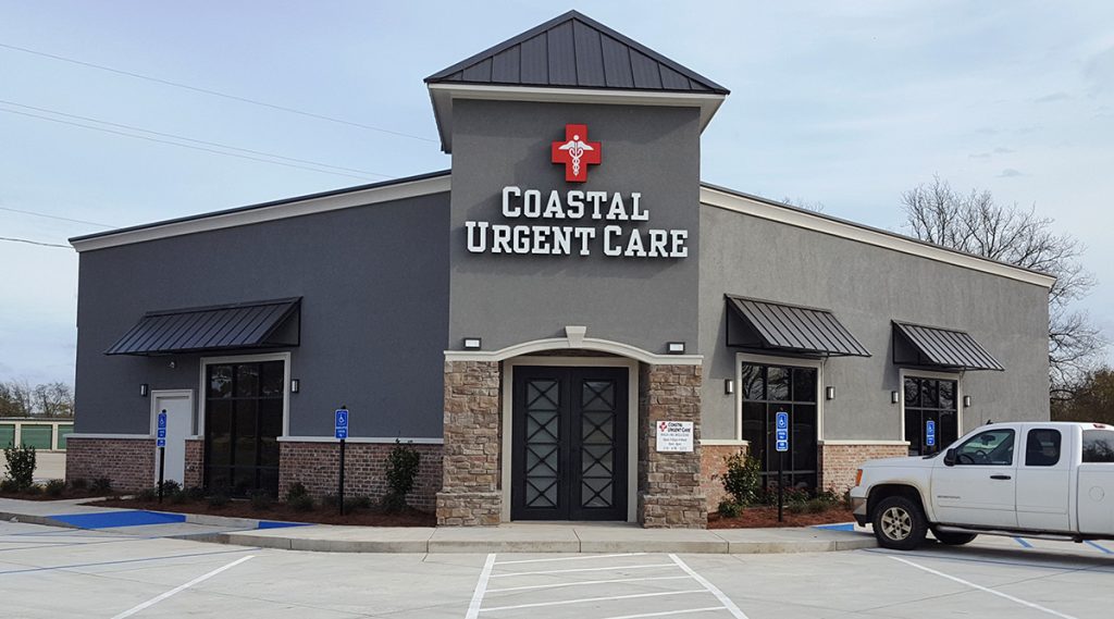 exterior of coastal urgent care in bossier